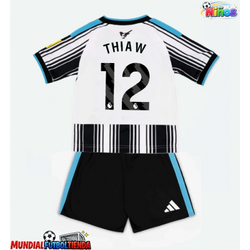 Camiseta Newcastle United Malick Thiaw #12 Primera Equipación Replica 2026-27 para niños mangas cortas (+ Pantalones cortos)